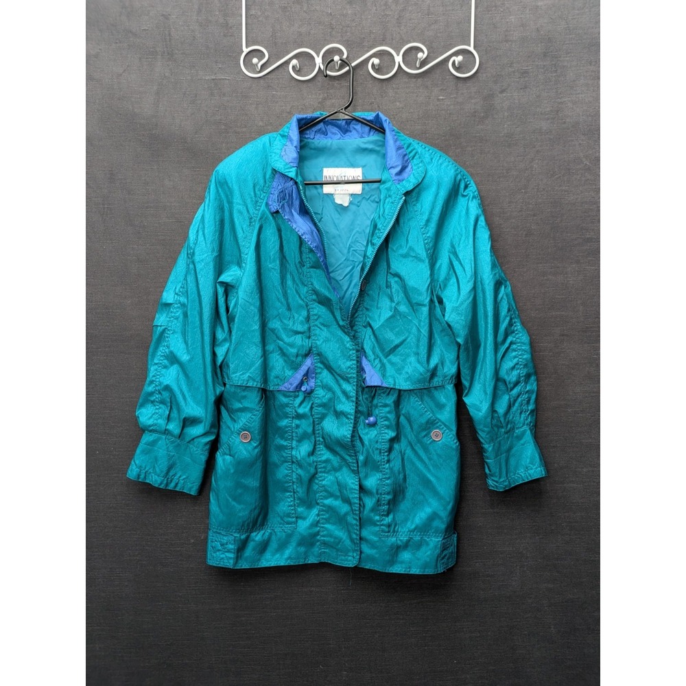 Vintage Innovations By Izzi Teal/Blue Softshell Windbreaker GrannyCore Grandma